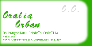 oralia orban business card